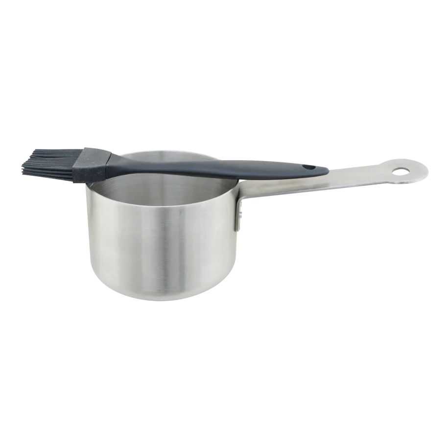 Saucière en inox avec pinceau - Image 4